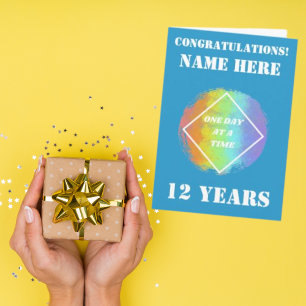 Customise Name/Milestone One Day At A Time - NA Card