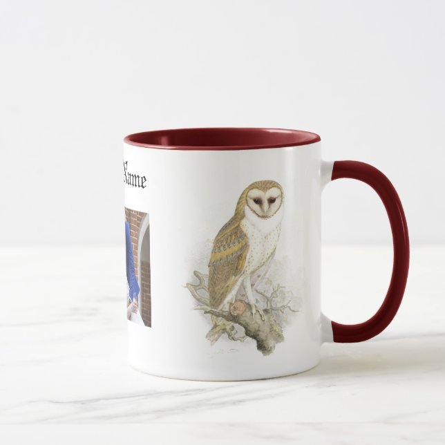 Customise Name Photo Owl Classic Mug, 11 oz Mug (Right)