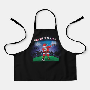 Customise Name Santa Christmas Soccer Apron
