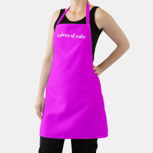 Customise Name text minimalist elegant magenta Apron