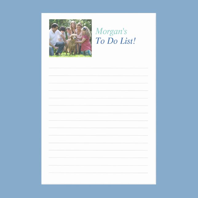 Customise Name Title & Photo, Ruled Lines Post-it Notes (Creator Uploaded)