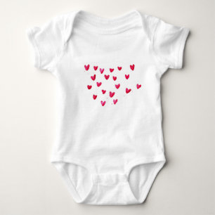 Customise Name with joyful hearts Baby Bodysuit