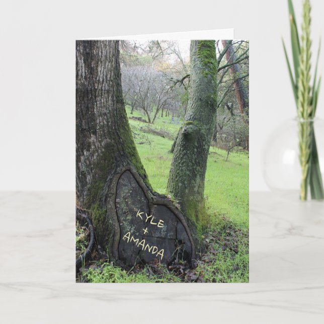 Customise Names in Tree Heart Valentine's Card (Front)