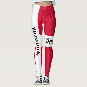 Customise National Denmark Flag Leggings