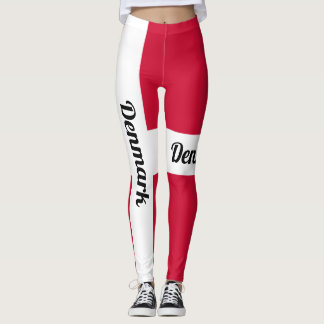 Customise National Denmark Flag Leggings