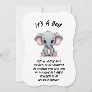 customise newborn birth announcement cards