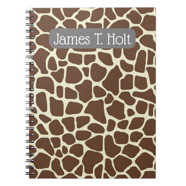 Customise Notebook - Giraffe Print (Front)