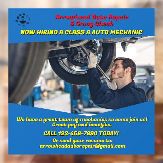 Customise Now Hiring An Auto Shop Mechanic 
