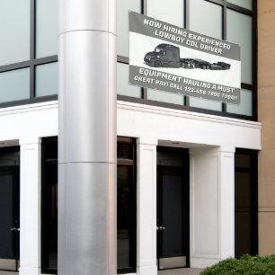 Customise Now Hiring Lowboy Equipment CDL Driver Banner