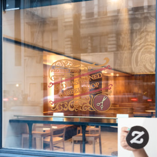 Customise Old Fashioned Barber Shop Gold Burgundy