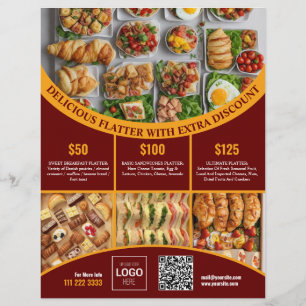 Customise online this Elegant Food Menu & Price