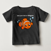 Customise, orange cute clown fish, cartoon design: