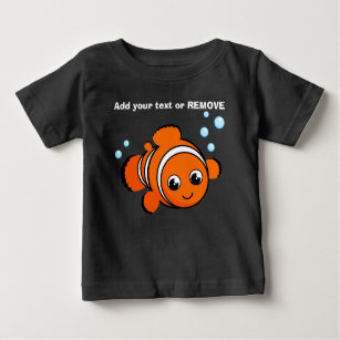 Customise, orange cute clown fish, cartoon design: baby T-Shirt