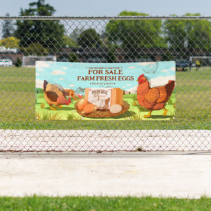Customise Organic Farm Fresh Eggs Cage Free Banner