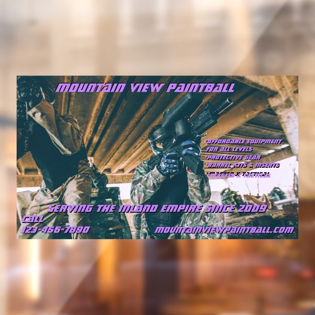 Customise Paintball Shop Gear Equipment Front  (Sheet 2)