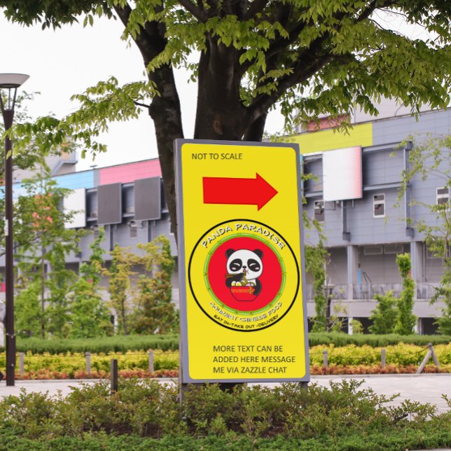 Customise Panda Bear Noodles Chinese Restaurant  Banner (Creator Uploaded)