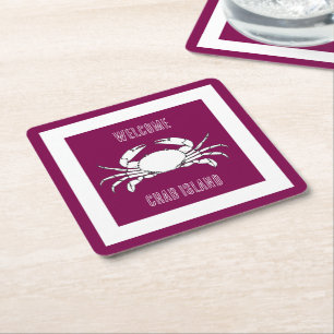 Customise Paper Coasters - Welcome To Crab island