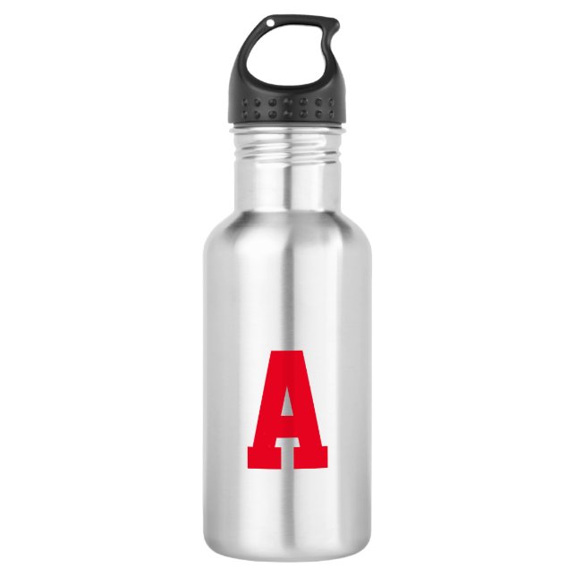 Customise, personalise Alphabet initial letter 532 Ml Water Bottle (Front)