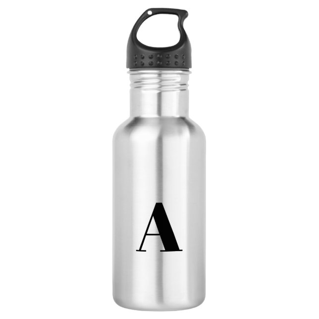 Customise, personalise Alphabet initial letter 532 Ml Water Bottle (Front)
