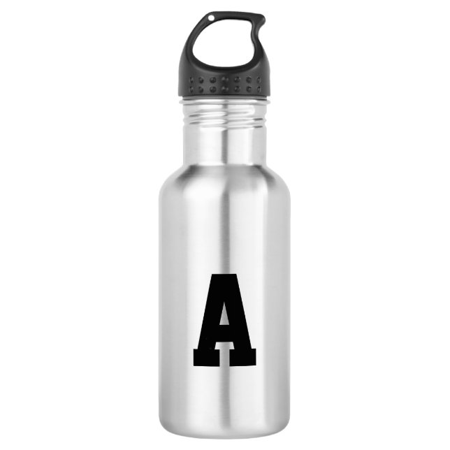 Customise, personalise Alphabet initial letter 532 Ml Water Bottle (Front)