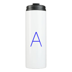 Customise personalise Alphabet initial letter blue Thermal Tumbler