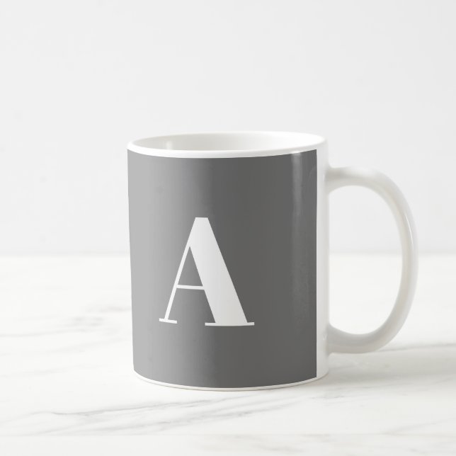 Customise, personalise Alphabet initial letter Coffee Mug (Right)