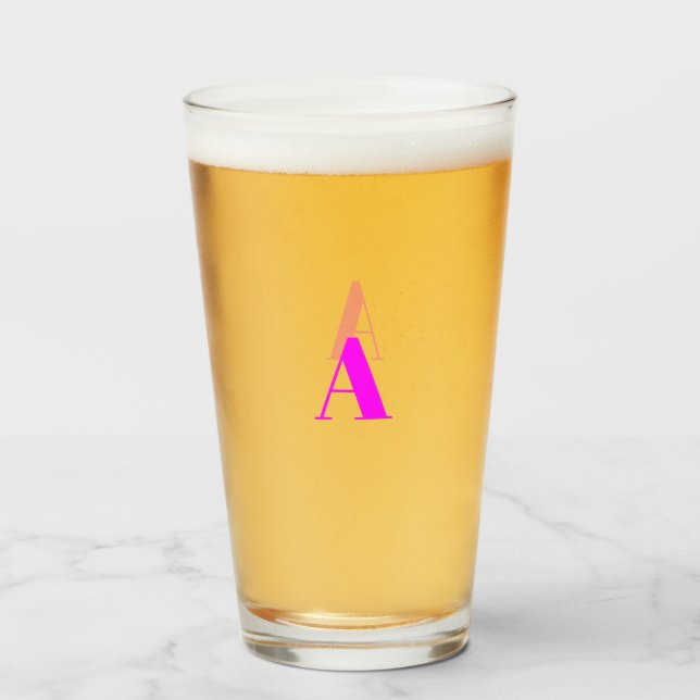 Customise, personalise Alphabet initial letter Glass (Front Filled)