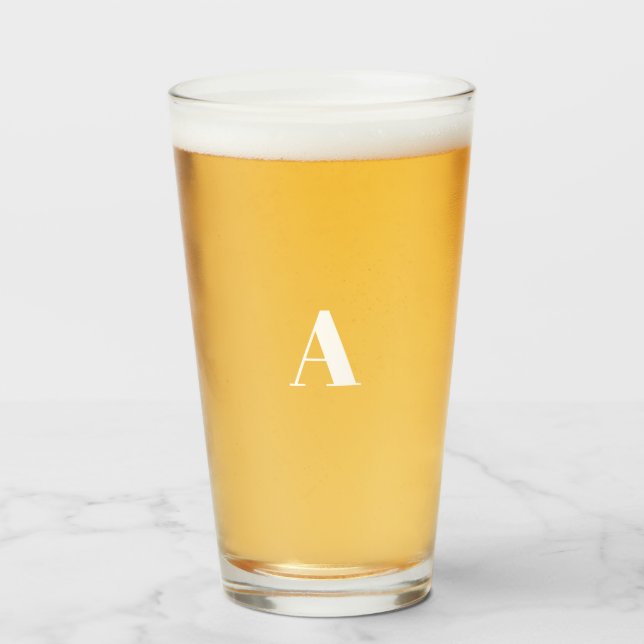 Customise, personalise Alphabet initial letter Glass (Front Filled)
