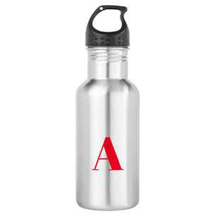 Customise, personalise Alphabet initial letter red 532 Ml Water Bottle