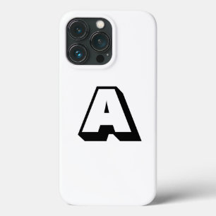 Customise, personalise alphabet initial monogram iPhone 13 pro case