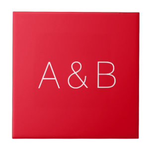 Customise, personalise alphabet initial monogram ceramic tile