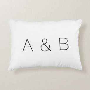 Customise, personalise alphabet initial monogram decorative cushion