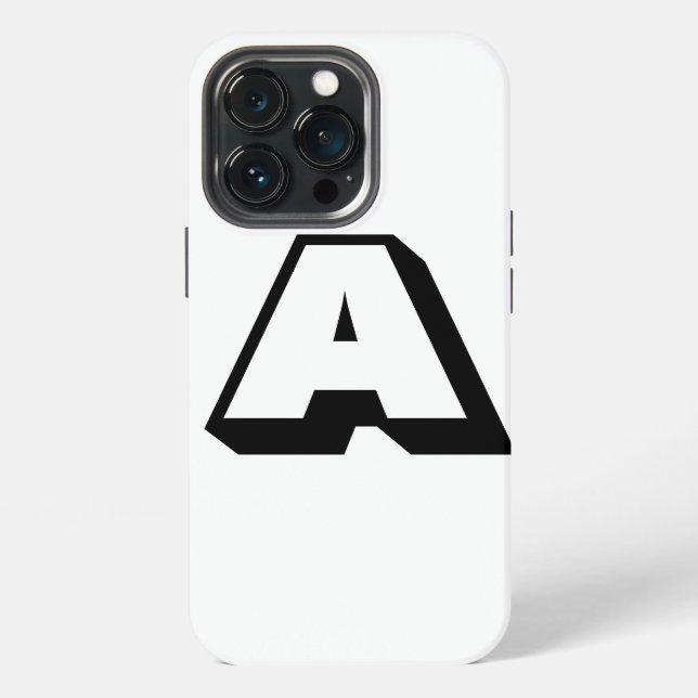 Customise, personalise alphabet initial monogram iPhone case (Back)