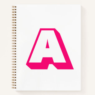 Customise, personalise alphabet initial monogram notebook