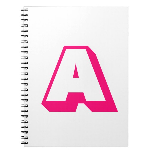 Customise, personalise alphabet initial monogram notebook (Front)