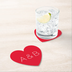 Customise, personalise alphabet initial monogram paper coaster