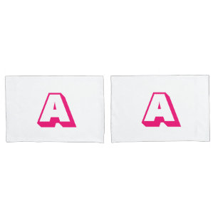 Customise, personalise alphabet initial monogram pillowcase