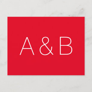 Customise, personalise alphabet initial monogram postcard