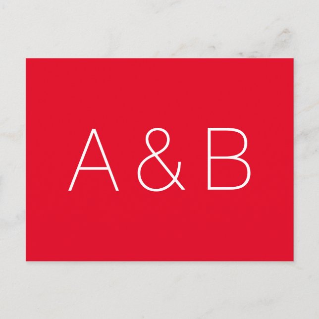 Customise, personalise alphabet initial monogram postcard (Front)