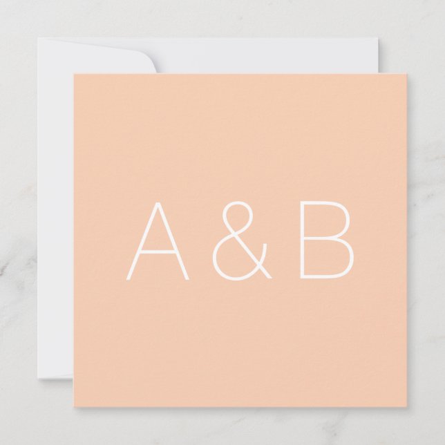 Customise, personalise alphabet initial monogram thank you card (Front)