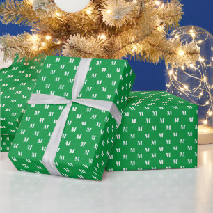 Customise, personalise alphabet initial monogram wrapping paper