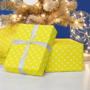 Customise, personalise alphabet initial monogram wrapping paper