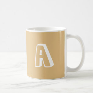 Customise personalise Alphabet letter camel white Coffee Mug
