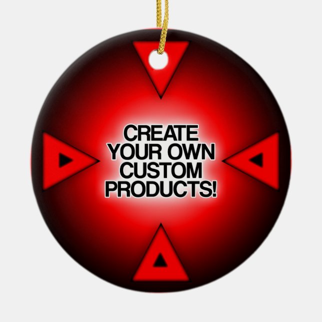 Customise / Personalise / Create your own Ceramic Ornament (Front)