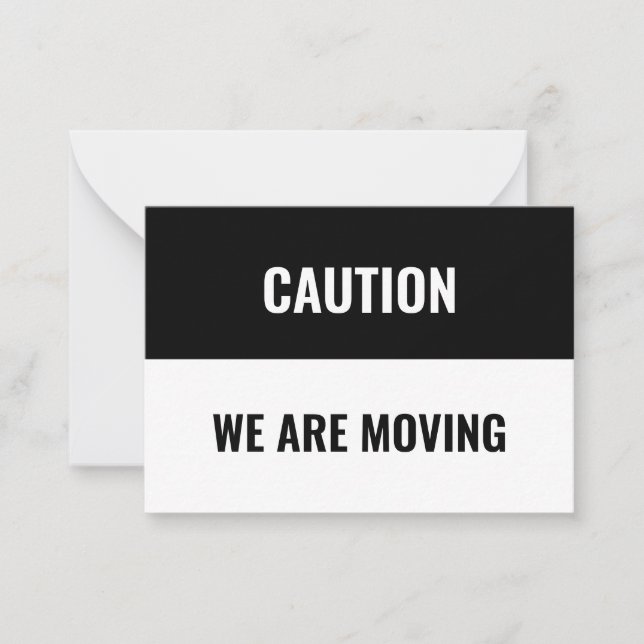 Customise, personalise Moving address info Note Ca Card (Front)