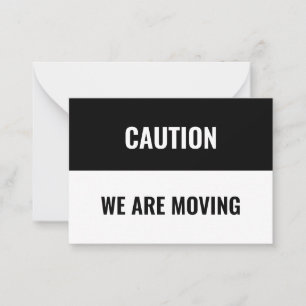 Customise, personalise Moving address info Note Ca Card