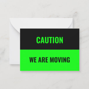 Customise, personalise Moving address info Note Ca Card