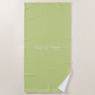 Customise personalise name monogram avocado green beach towel