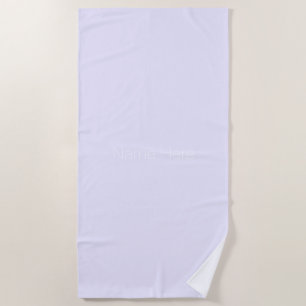 Customise personalise name monogram light lavender beach towel