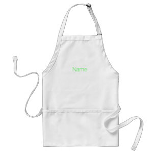 Customise personalise NAME monogram neon green Standard Apron